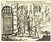 Генріх IV біля воріт Каносси. Гравюра Дж. Фокса з книги 1684 р. (вперше опубліковано 1570 р.)