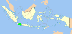 Peta Jawa Kulon ing Indonésia