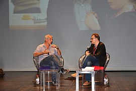Laurent Cantet et Serge Kaganski au Festival International du Film de La Rochelle 2017.JPG