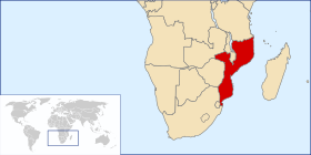 Localização de Moçambique