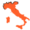 Каралеўства Італія ў 1870 годзе пасля далучэння Рыма.