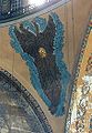 アヤ・ソフィア内壁に復元された熾天使。6枚の翼だけで表現されている。（14世紀）