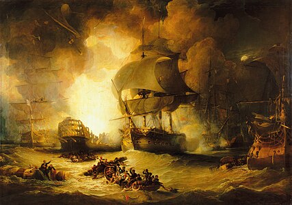 Французький флот зазнає поразки від адмірала Нельсона в битві під Абукіром (1 серпня 1798 роки)
