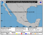Forecast map for Potential Tropical Cyclone One