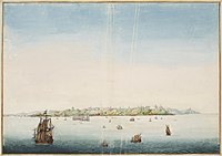 Gezicht op Bahia de Todos os Santos, Allerheiligenbaai, circa 1665[4]