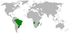 Portugalin kuningaskunta siirtomaineen vuonna 1800.