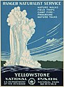 1938 poster for Yellowstone National Park, the first US national park, created in 1872
