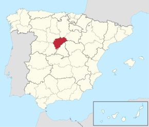 Kart over Segovia