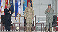 Admiral William J. Fallon and John P. Abizaid at change of command ceremony of US Central Command, March 16, 2007