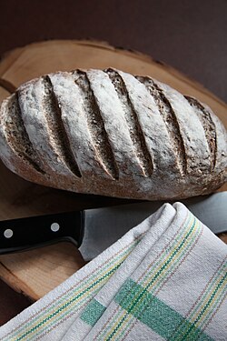 Loaf of wholemeal bread (nine-grain bread)
