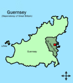 Lokasi Saint Peter Port di Guernsey