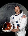 English: United States. Neil Armstrong, astronaut and first person to walk on the Moon. Русский: США. Нил Армстронг, астронавт и первый человек ступивший на Луну.