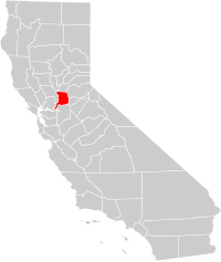 Locatie van Sacramento County in Californië