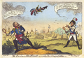 George Cruikshank: The Corsican Shuttlecock or a pretty Play thing for e/y Allies, 10 April 1814