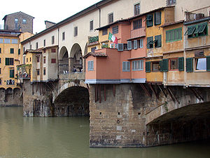 Detail of Ponte Vecchio, Florence, Italy