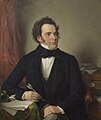 Franz Schubert, anerkjent først etter hans død, hans musikk var tydelig førromantisk. Malt av: Wilhelm August Rieder