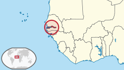 Location of Gambiya