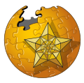 «Алтын жұлдыз» марапаттамасы — Уикипедия нышаны бар дизайн