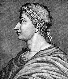 The Roman poet Ovid from an engraving.