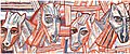 Лошади, 1924—1925. Акварель, тушь, хут çине перо на бумаге. Вырăс музейĕ. 5,6×13,5 см