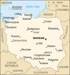 Zemljevid Poljske