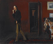 ダイニングルームでの肖像画、右に見えるのは妻（1885年 ジョン・シンガー・サージェント）