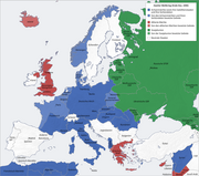 Karte von Europa am Anfang des Jahres 1941