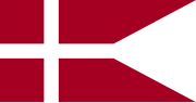 デンマーク海軍の軍艦旗。