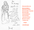 Lettre de Jamila Buzaglo au peintre Delacroix écrite en haketia, Tanger (Maroc), 15 juin 1832