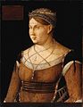 Q149192 Catharina Cornaro circa 1500 (Schilderij: Gentile Bellini) geboren op 25 november 1454 overleden op 10 juli 1510