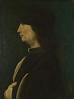 Джованні Больтраффіо «Чоловік у профіль», між 1498 та 1516
