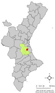 Localização do município de Algemesí na Comunidade Valenciana