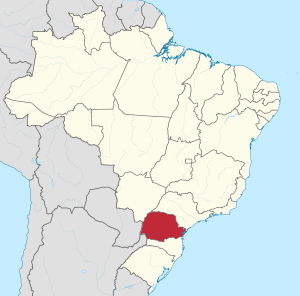 Localização do Paraná no Brasil