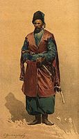 Полковник реєстрового лівобережного полку у кунтуші. Акварель. 1900