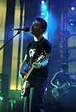 Ảnh chụp Thom Yorke, giọng ca chính của Radiohead.