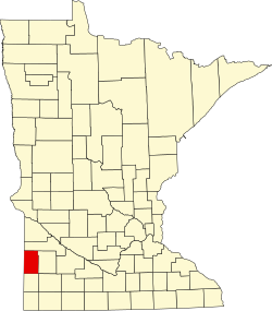 map of Minnesota highlighting Lincoln County