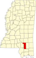 福雷斯特縣在密西西比州的位置