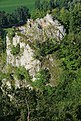Jungfernsprung vom Bergfried der Ruine Gösting aus gesehen