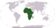 Weltkarte mit Darstellung Afrikas