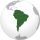 Localisation de l’Amérique du Sud sur Terre