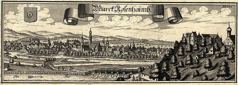 Marct Rosenhaimb af aram Stich vom Wening Michael ausm Joar 1701