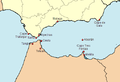 Locator map Ceuta, Algeciras