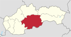 Banskobystrický kraj na mapě Slovenska