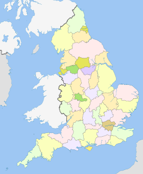 Karta tradicionalnih engleskih Countya