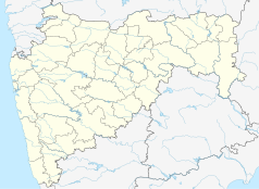 Mapa konturowa Maharasztry, w centrum znajduje się punkt z opisem „Nander”