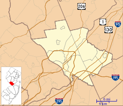Yardville is located in Mercer County, New Jersey