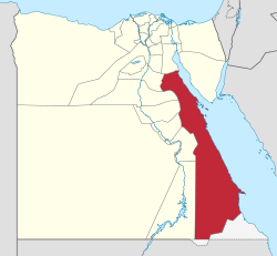 Reid Sea Govrenorate on the map o Egyp