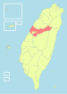 Location of Taichung County in Taiwan