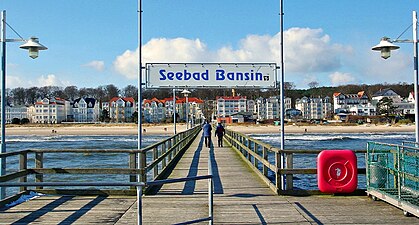 Bansin boulevard gezien vanaf de pier (Bäderarchitektur)