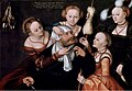 Lucas Cranach de Oudere, Heracles moet vrouwenwerk doen voor Omphale, 1537